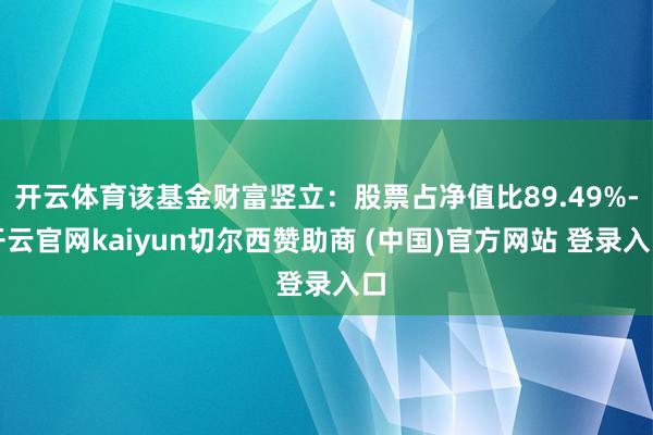 开云体育该基金财富竖立：股票占净值比89.49%-开云官网kaiyun切尔西赞助商 (中国)官方网站 登录入口