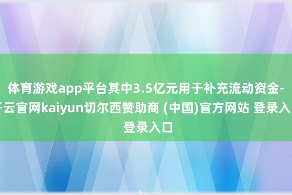 体育游戏app平台其中3.5亿元用于补充流动资金-开云官网kaiyun切尔西赞助商 (中国)官方网站 登录入口