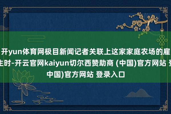 开yun体育网极目新闻记者关联上这家家庭农场的雇主杜先生时-开云官网kaiyun切尔西赞助商 (中国)官方网站 登录入口