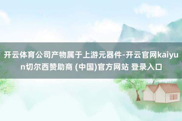 开云体育公司产物属于上游元器件-开云官网kaiyun切尔西赞助商 (中国)官方网站 登录入口