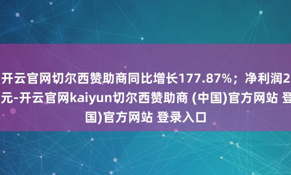 开云官网切尔西赞助商同比增长177.87%；净利润20.16亿元-开云官网kaiyun切尔西赞助商 (中国)官方网站 登录入口